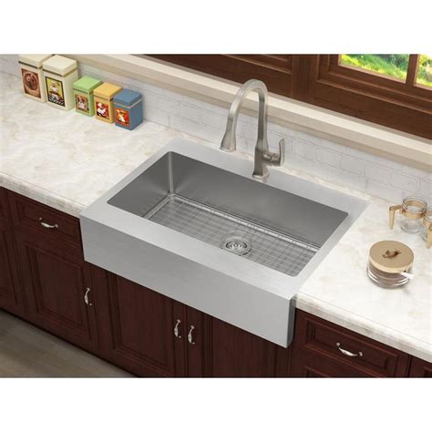 retrofit farm sink stainless steel for 33 cabinet|33 stainless steel apron sink.